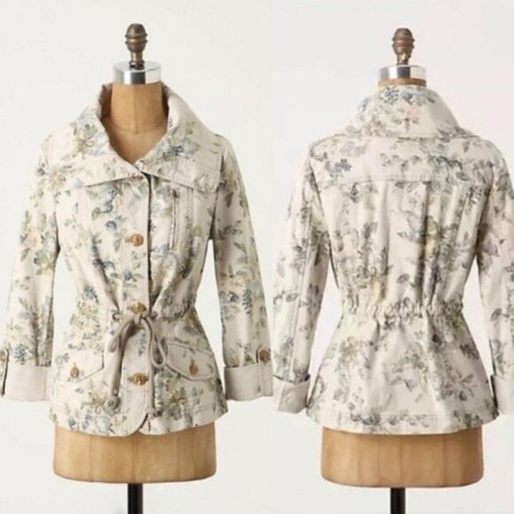Anthropologie Jackets & Blazers - DAUGHTERS OF THE LIBERATION ANTHROPOLOGIE Lyonia Floral Utility Jacket Cargo
